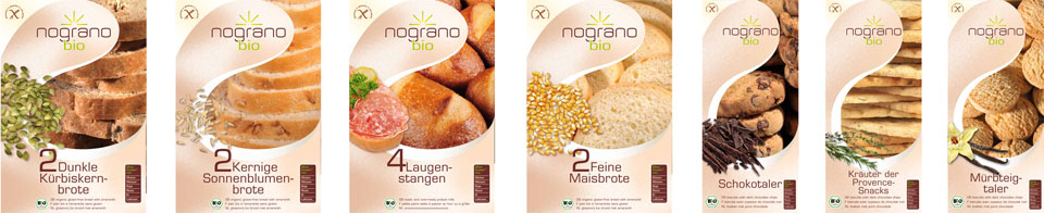 Nograno-Brote Packungen